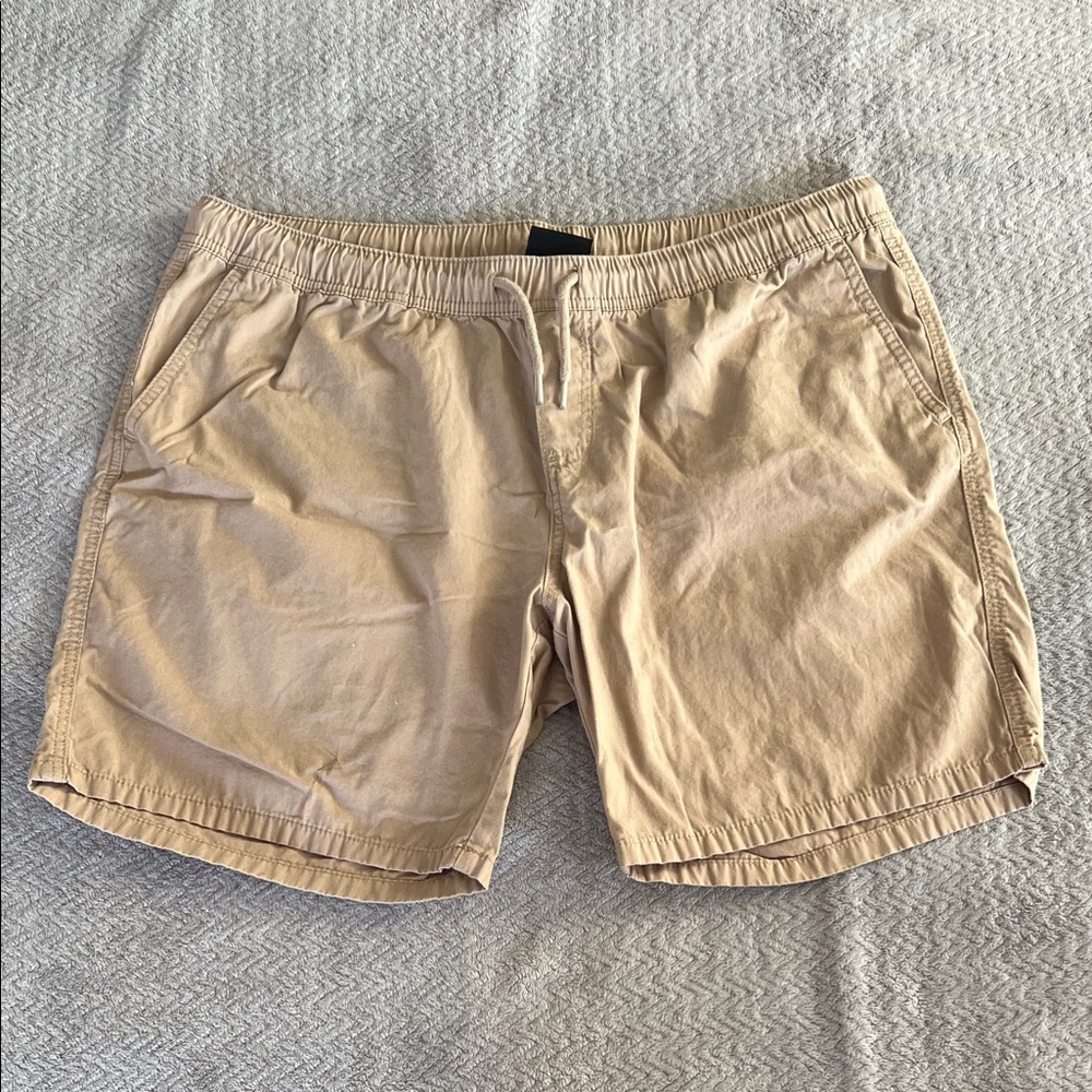 💋3/$10💋H&M Men's Tan Light Chino Shorts Size XL Casual Nautical Summer